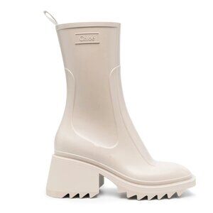 Chloé "Betty" Rain Boots | Nomad Beige | Size 7